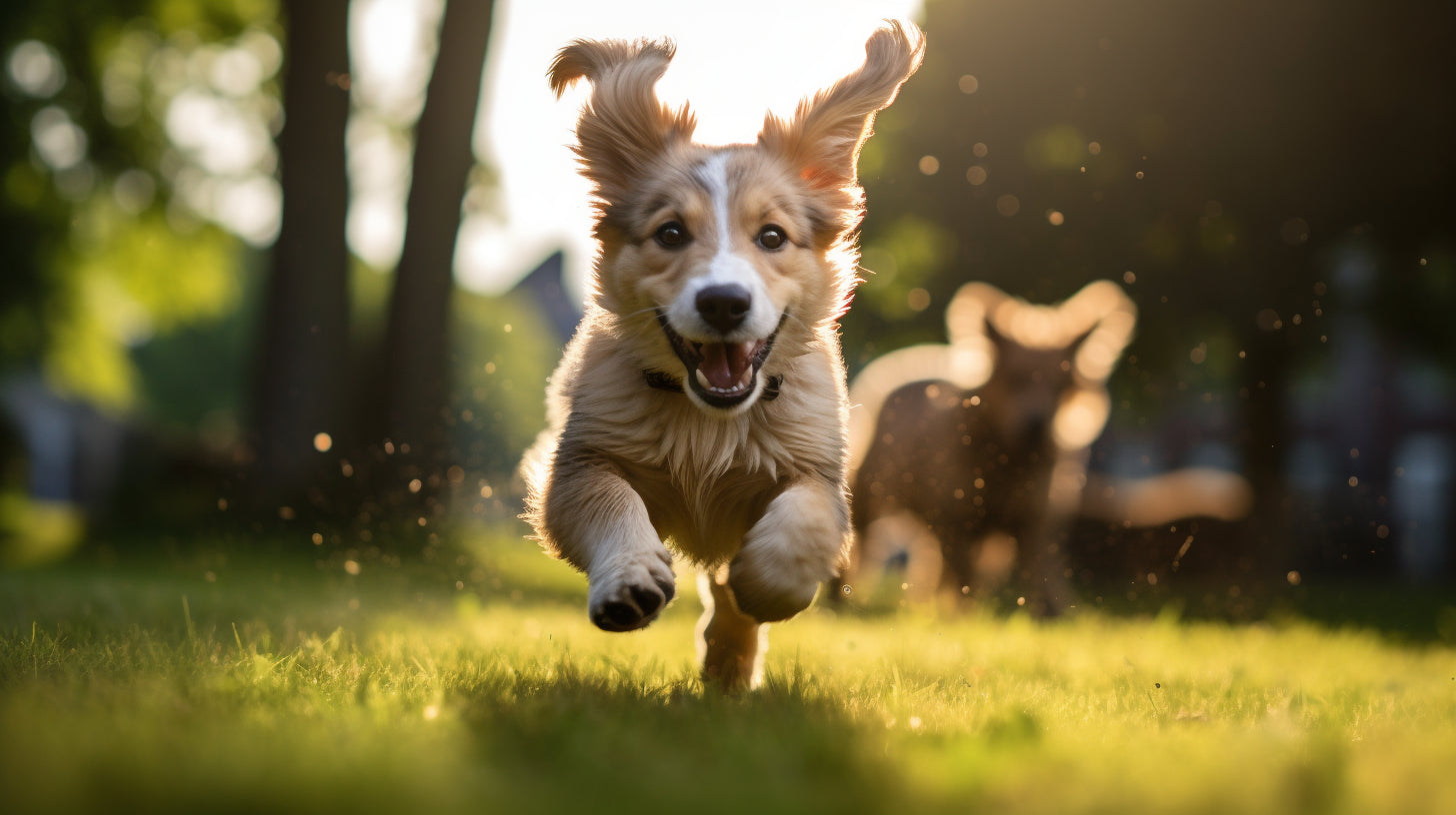 A smiling dog on a doggy training course