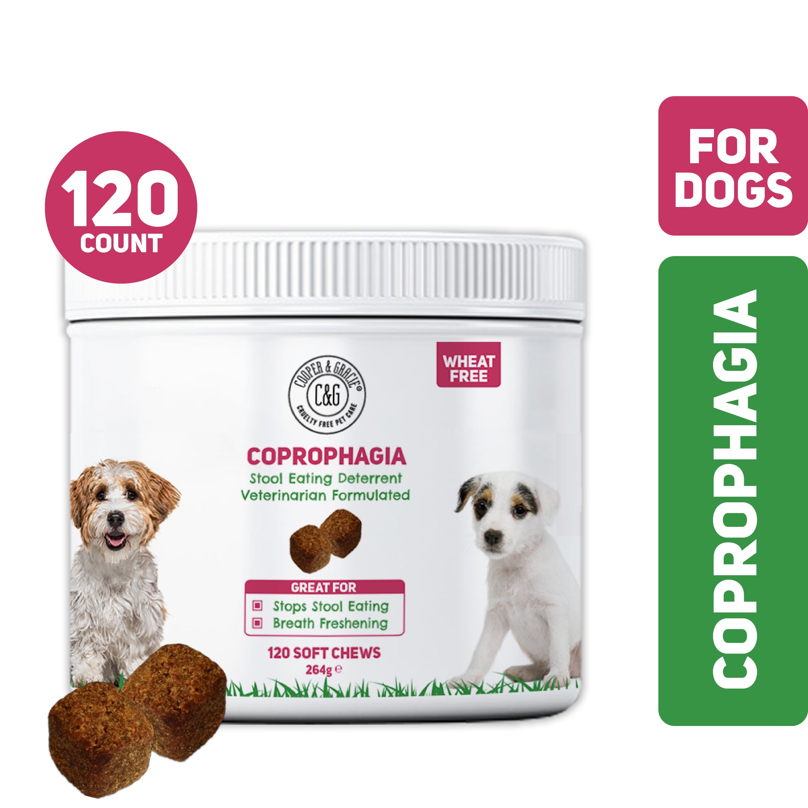 Natural Coprophagia Deterrent 120 Soft Chews