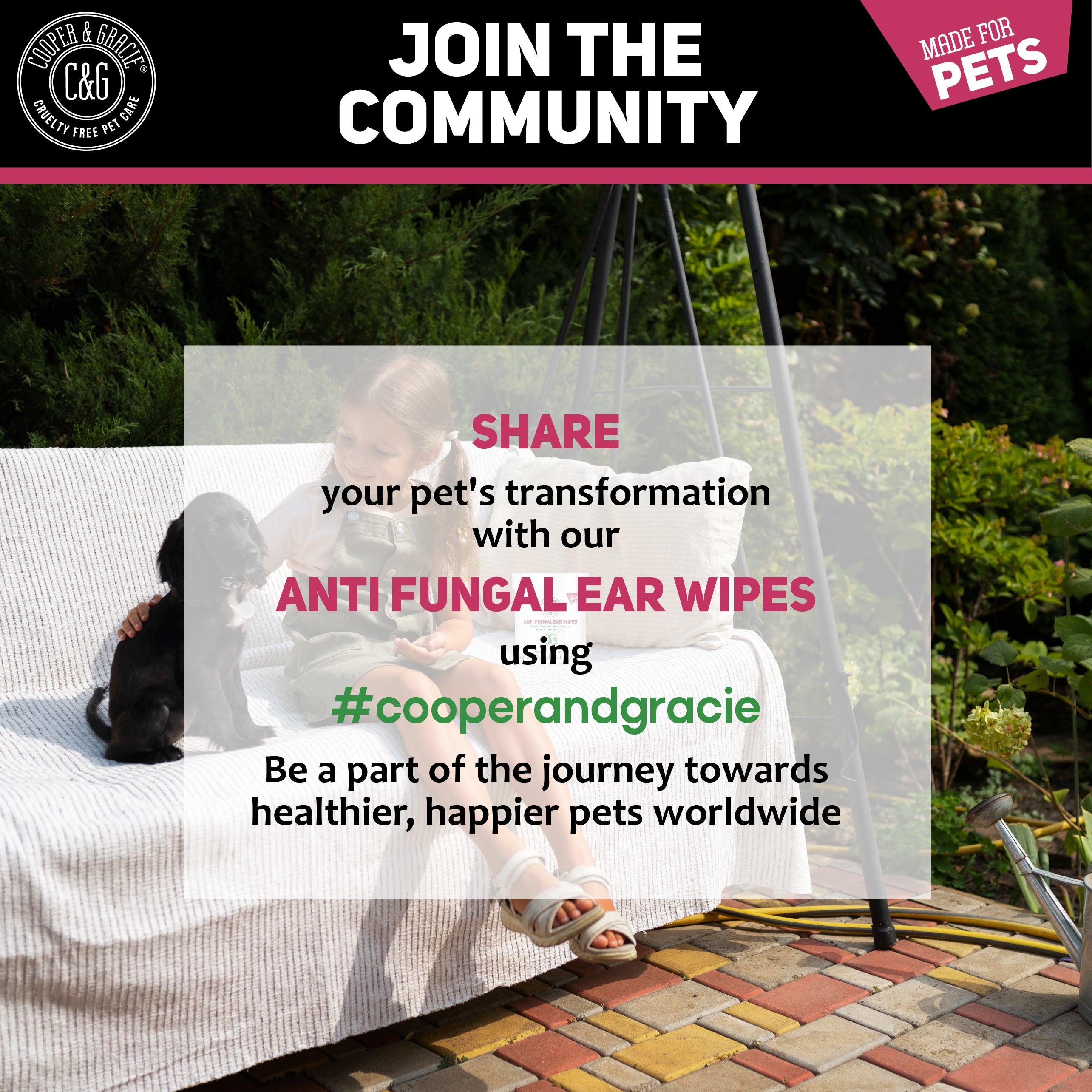 Anti Fungal Dog Ear Wipes - 100 Soothing Biodegradable Pet Ear Cleaning Wipes