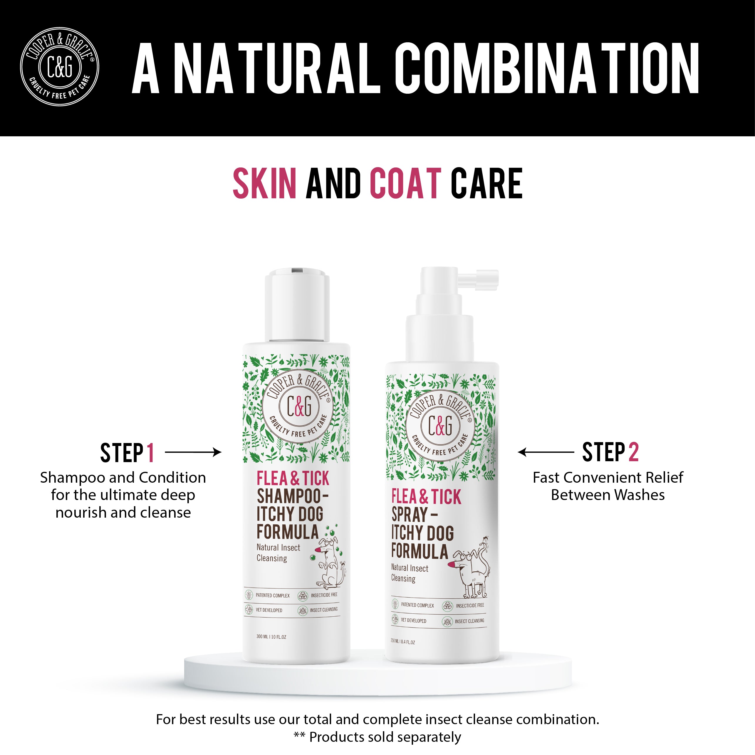 Dead Sea Itchy Dog Flea & Tick Shampoo – 300ml | Insecticide-Free, Vet-Developed Relief