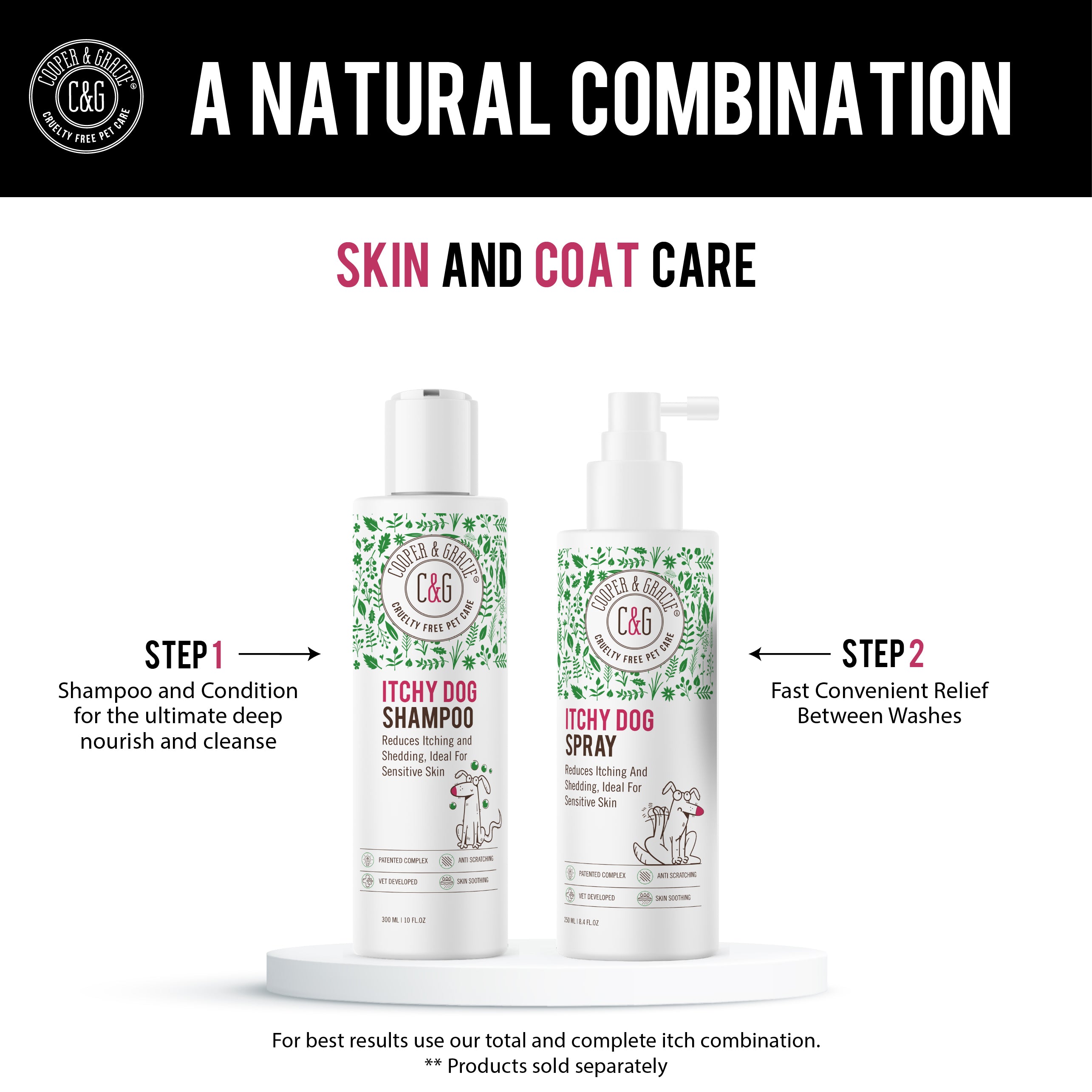 Dead Sea Itchy Dog Shampoo – 300ml | Anti-Itch, Antibacterial & Antifungal