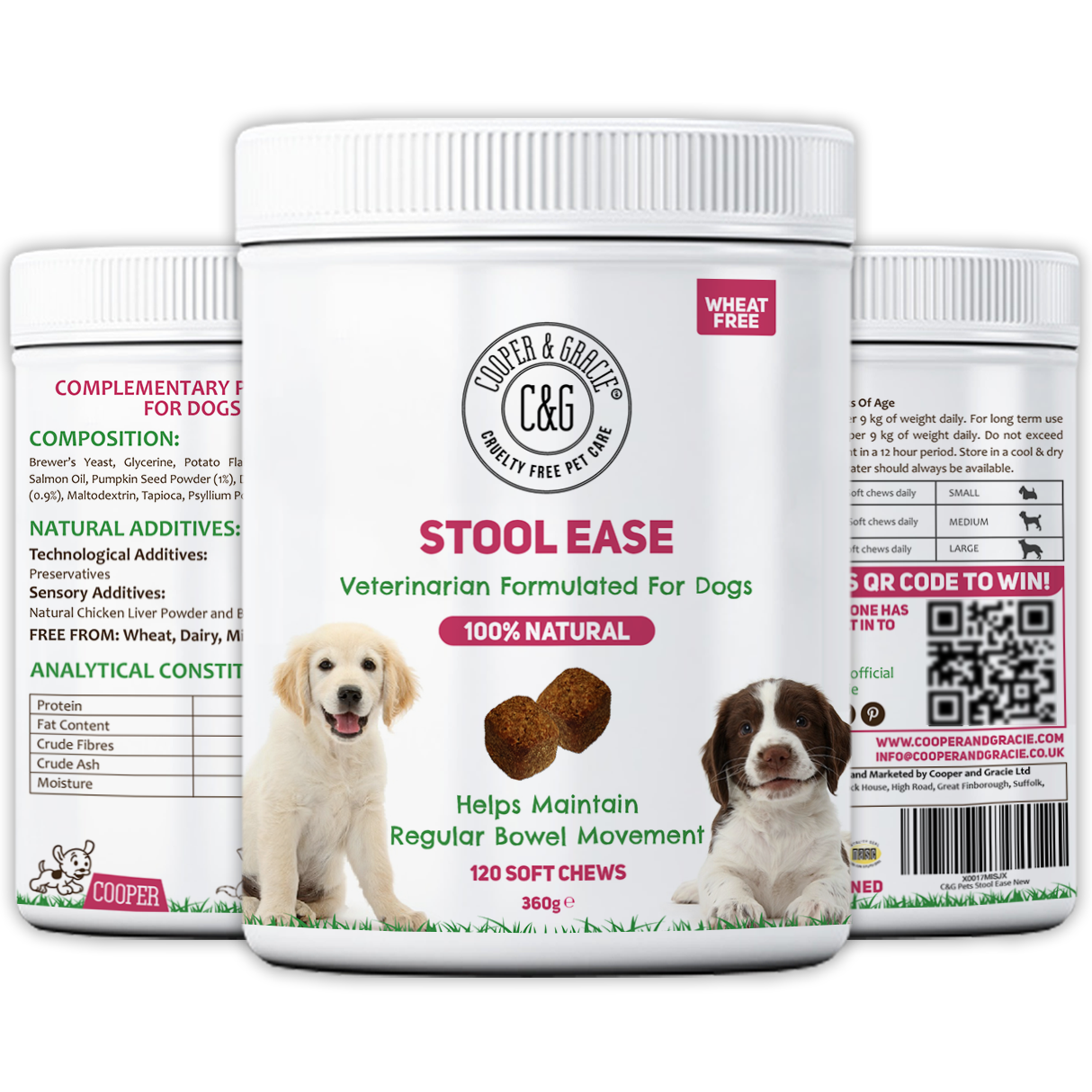 Stool Ease for Dogs 120 Soft Chews
