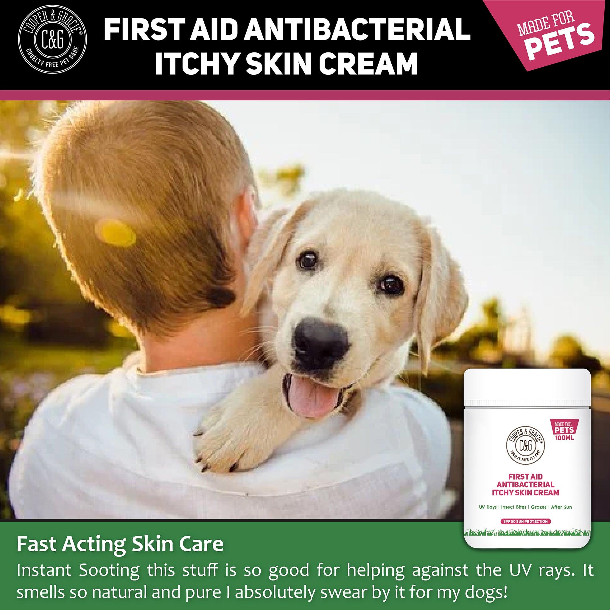 Anti-Bacterial Cream for Dogs for Itchy Skin – with SPF 50 Sun Cream - Cooper & Gracie™ Limited