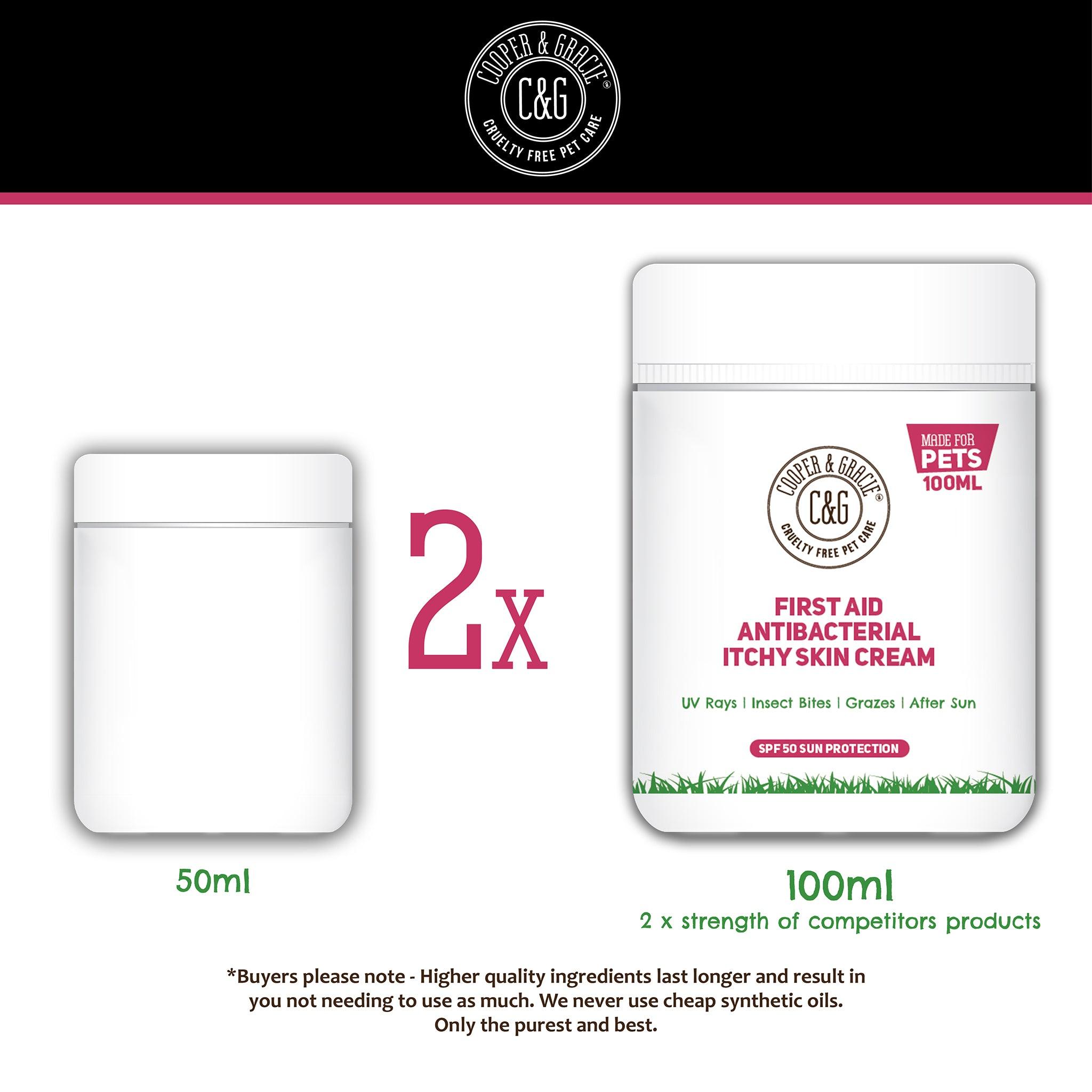 Anti-Bacterial Cream for Dogs for Itchy Skin – with SPF 50 Sun Cream - Cooper & Gracie™ Limited