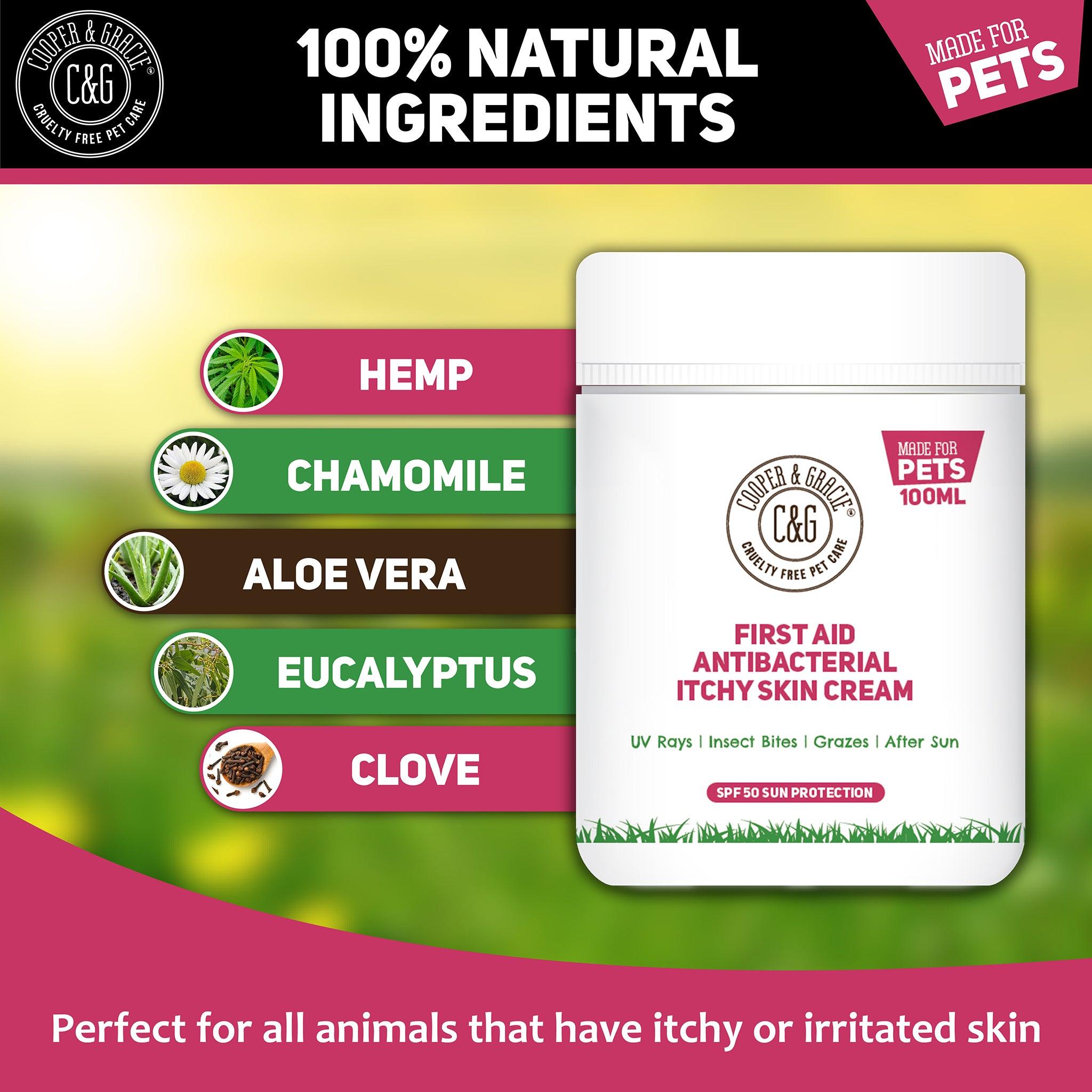Anti-Bacterial Cream for Dogs for Itchy Skin – with SPF 50 Sun Cream - Cooper & Gracie™ Limited