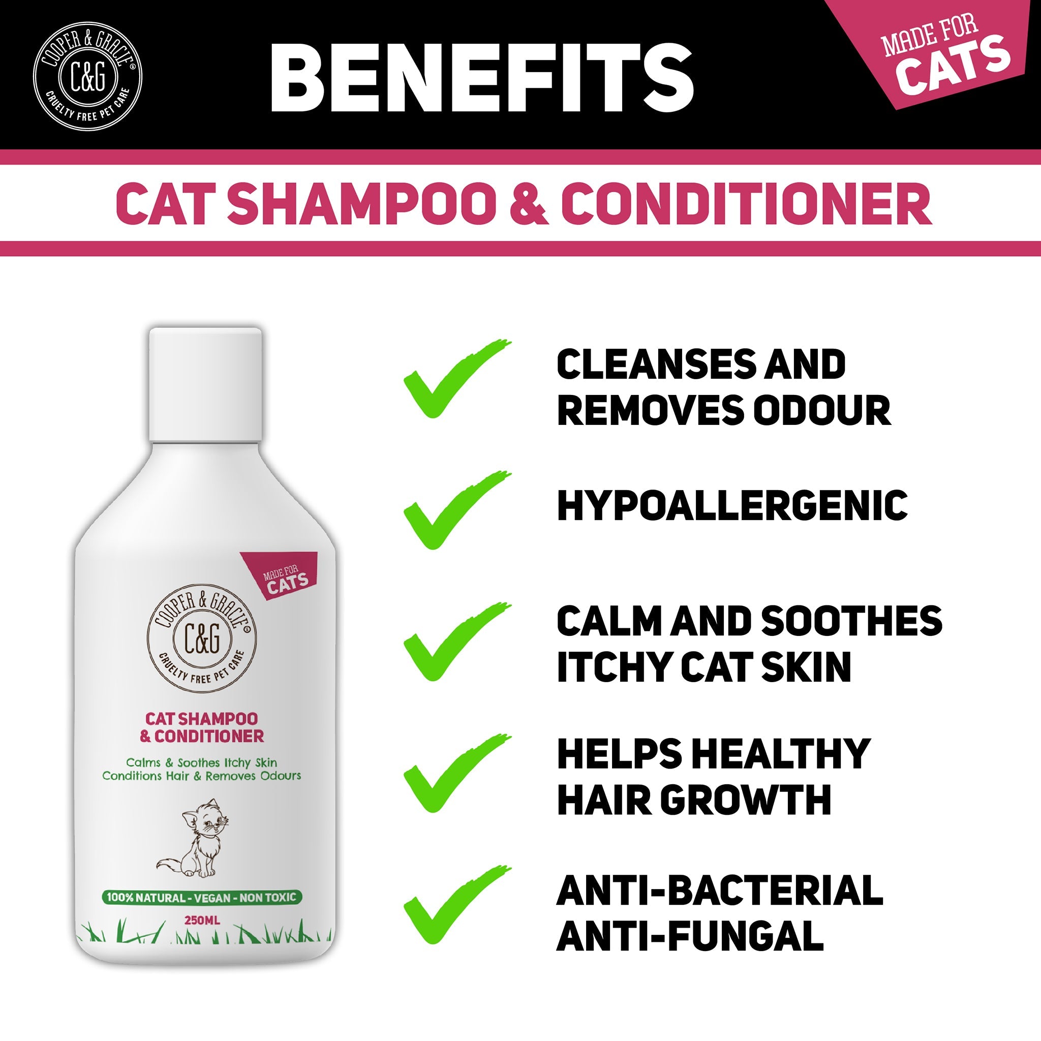 Cat Shampoo & Conditioner - Cooper & Gracie™ Limited