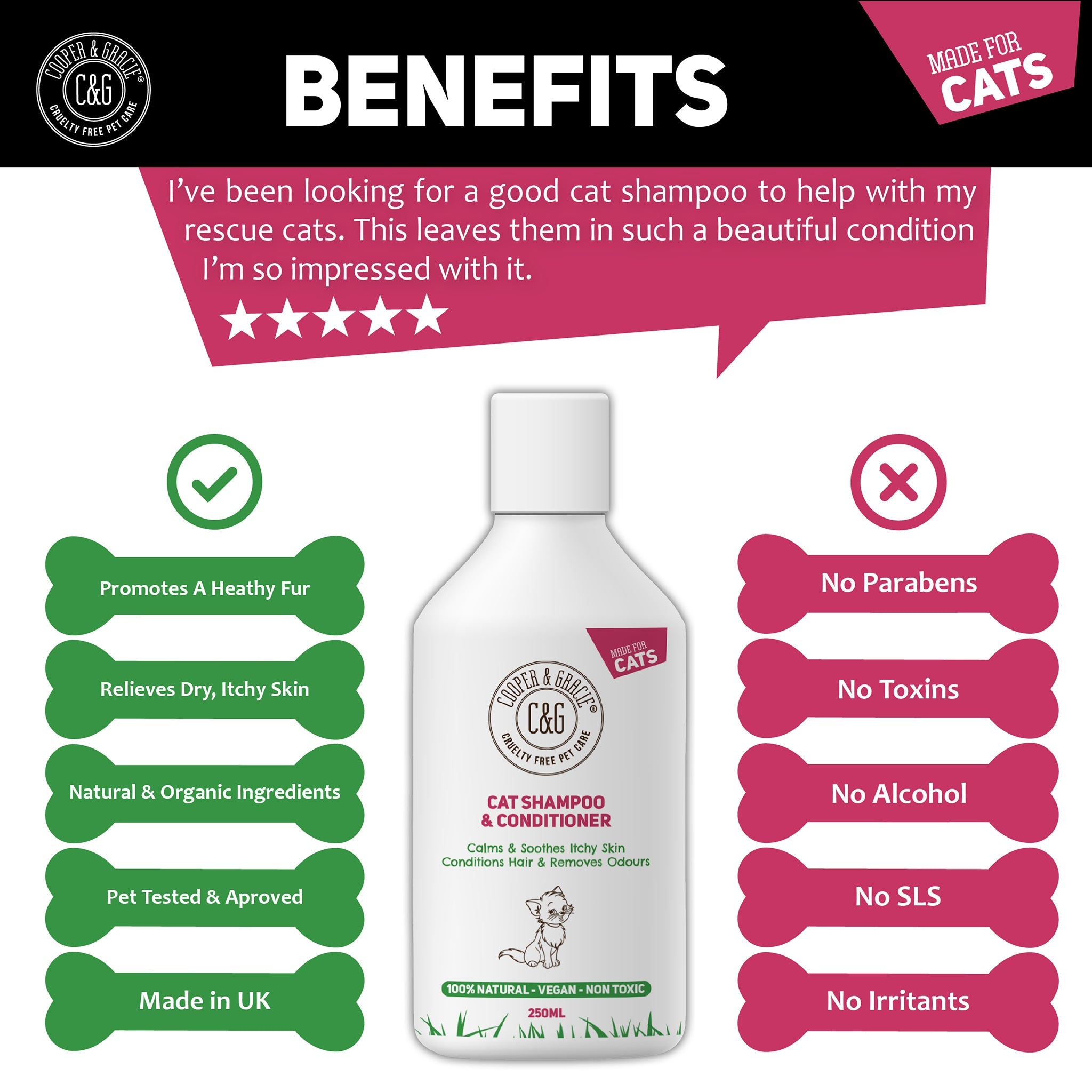 Cat Shampoo & Conditioner - Cooper & Gracie™ Limited