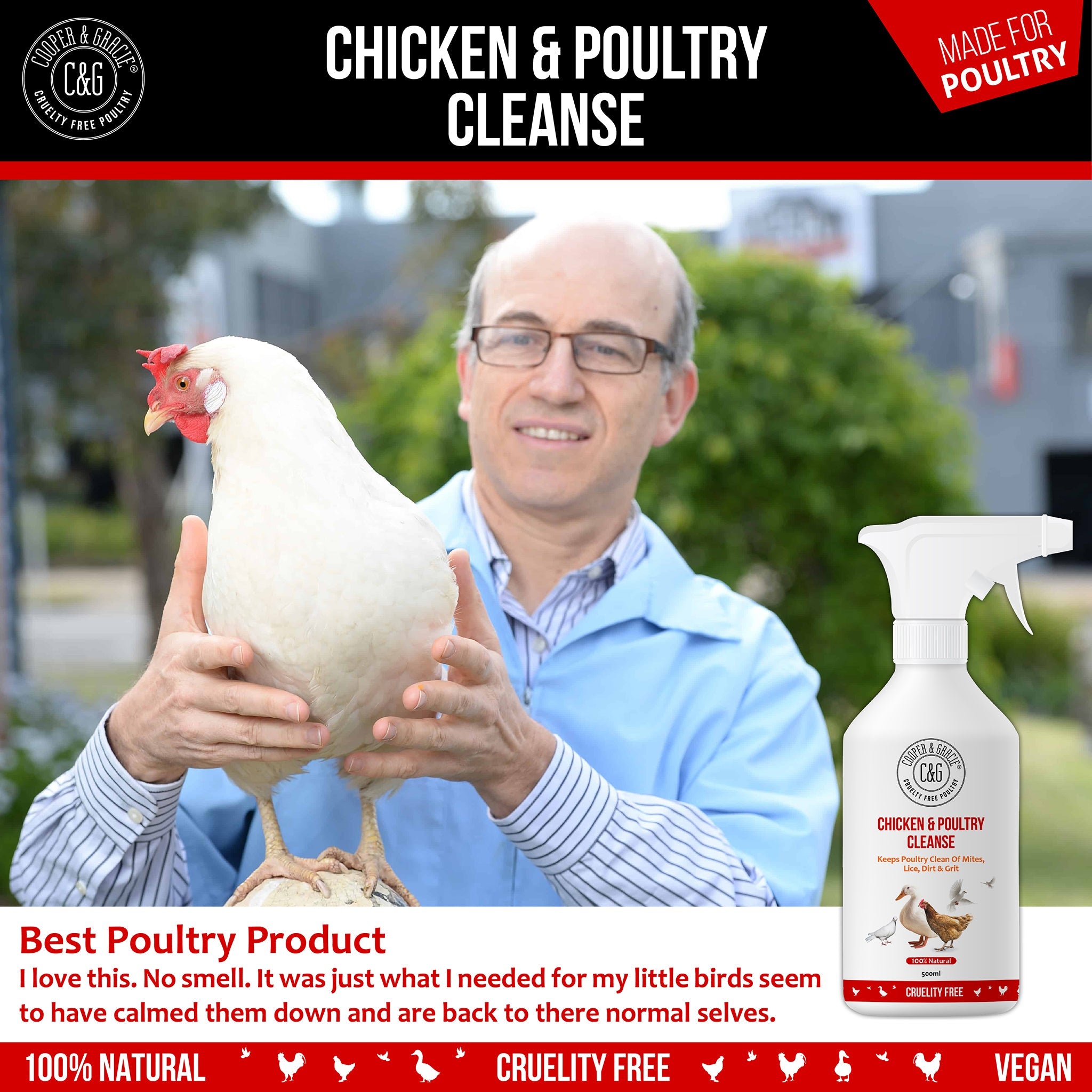 Chicken and Poultry Cleanse Mite and Lice Spray - Cooper & Gracie™ Limited