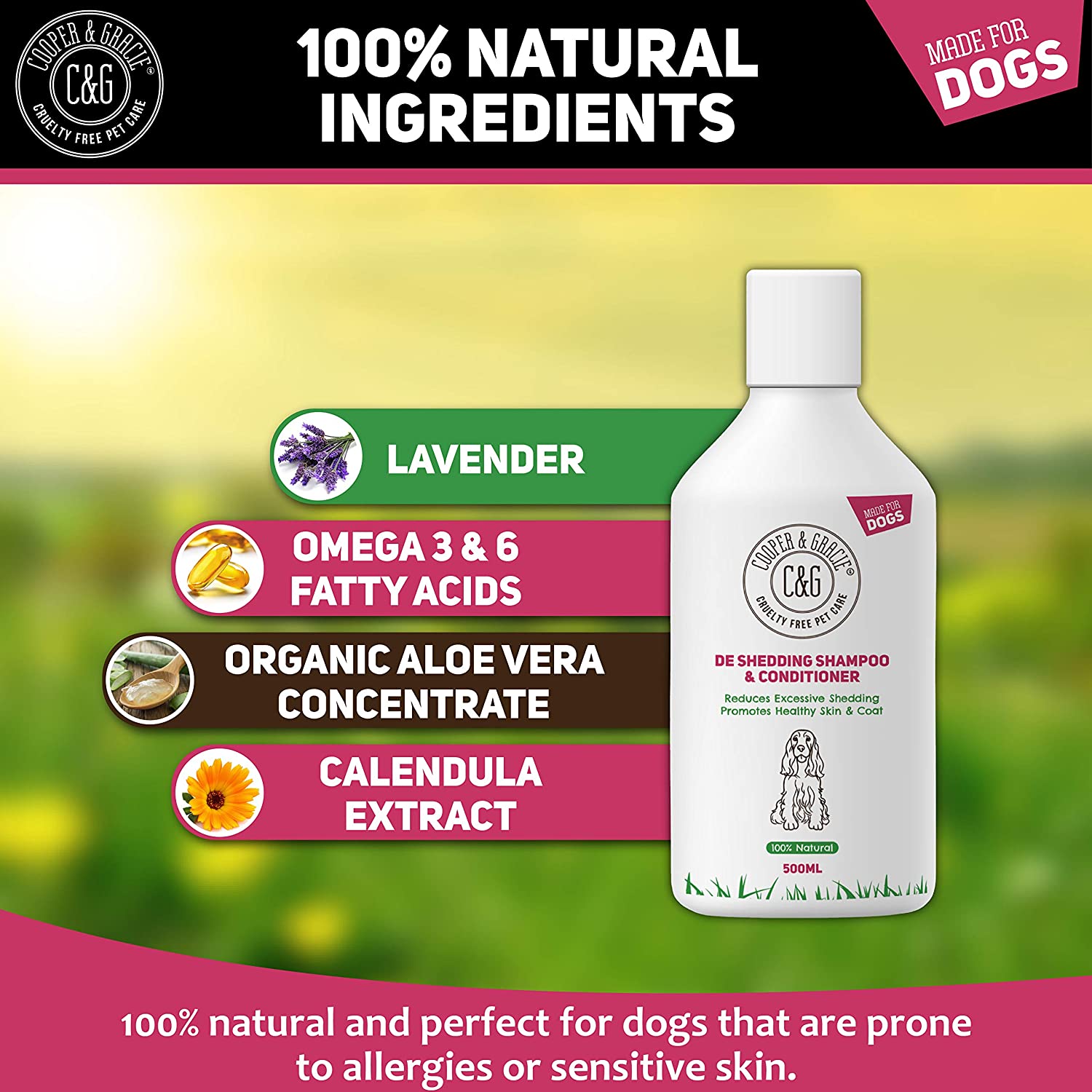 De Shedding Shampoo & Conditioner 500ML - Cooper & Gracie™ Limited