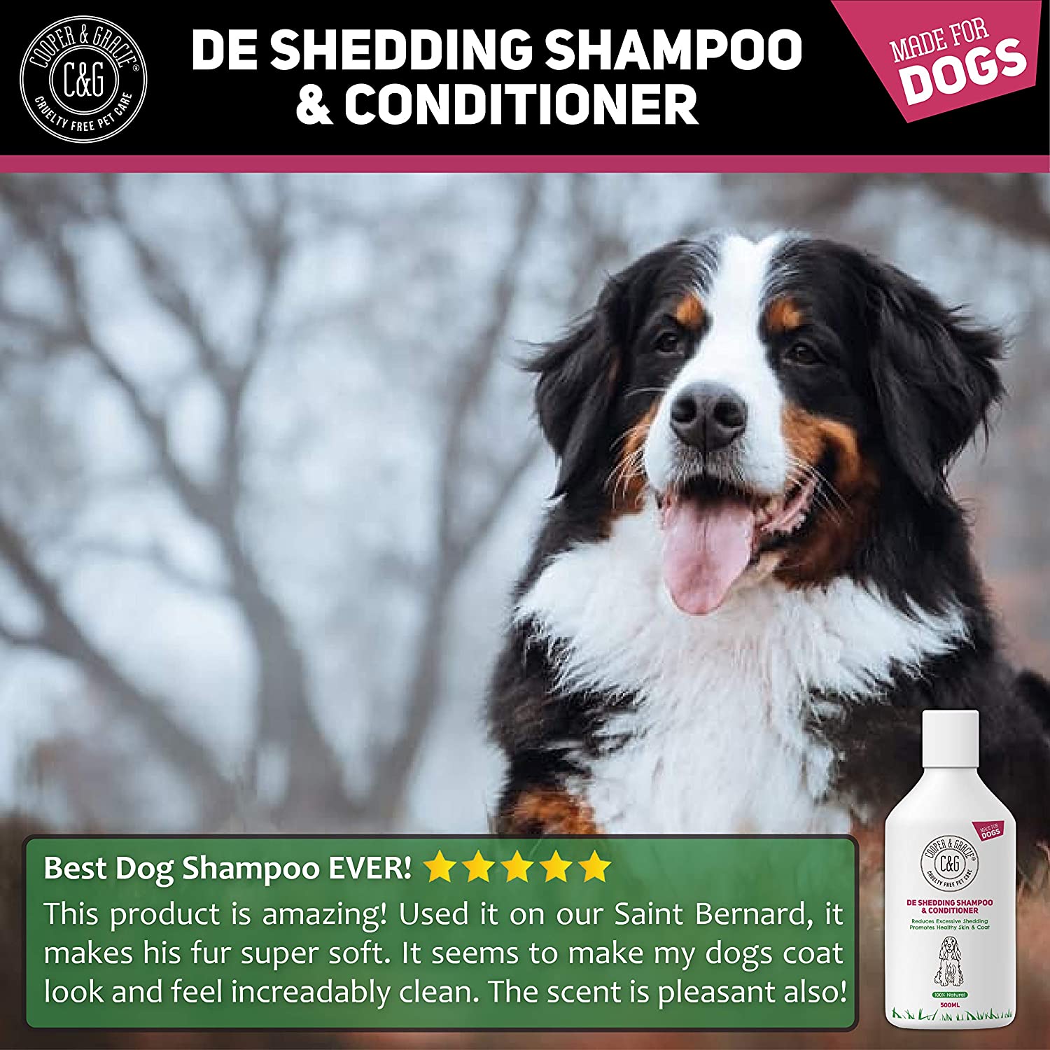 De Shedding Shampoo & Conditioner 500ML - Cooper & Gracie™ Limited