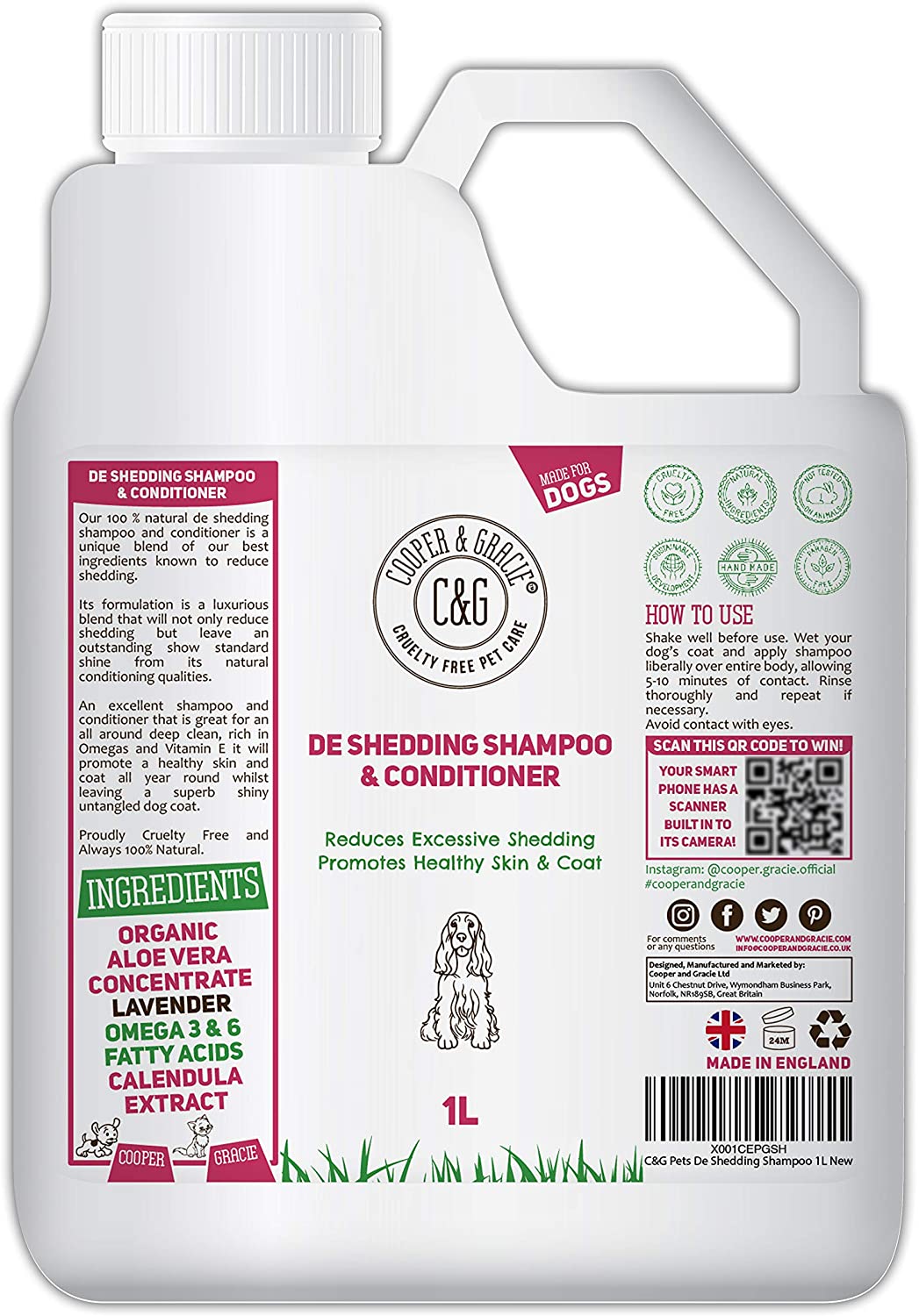 De Shedding Shampoo & Conditioner 500ML - Cooper & Gracie™ Limited