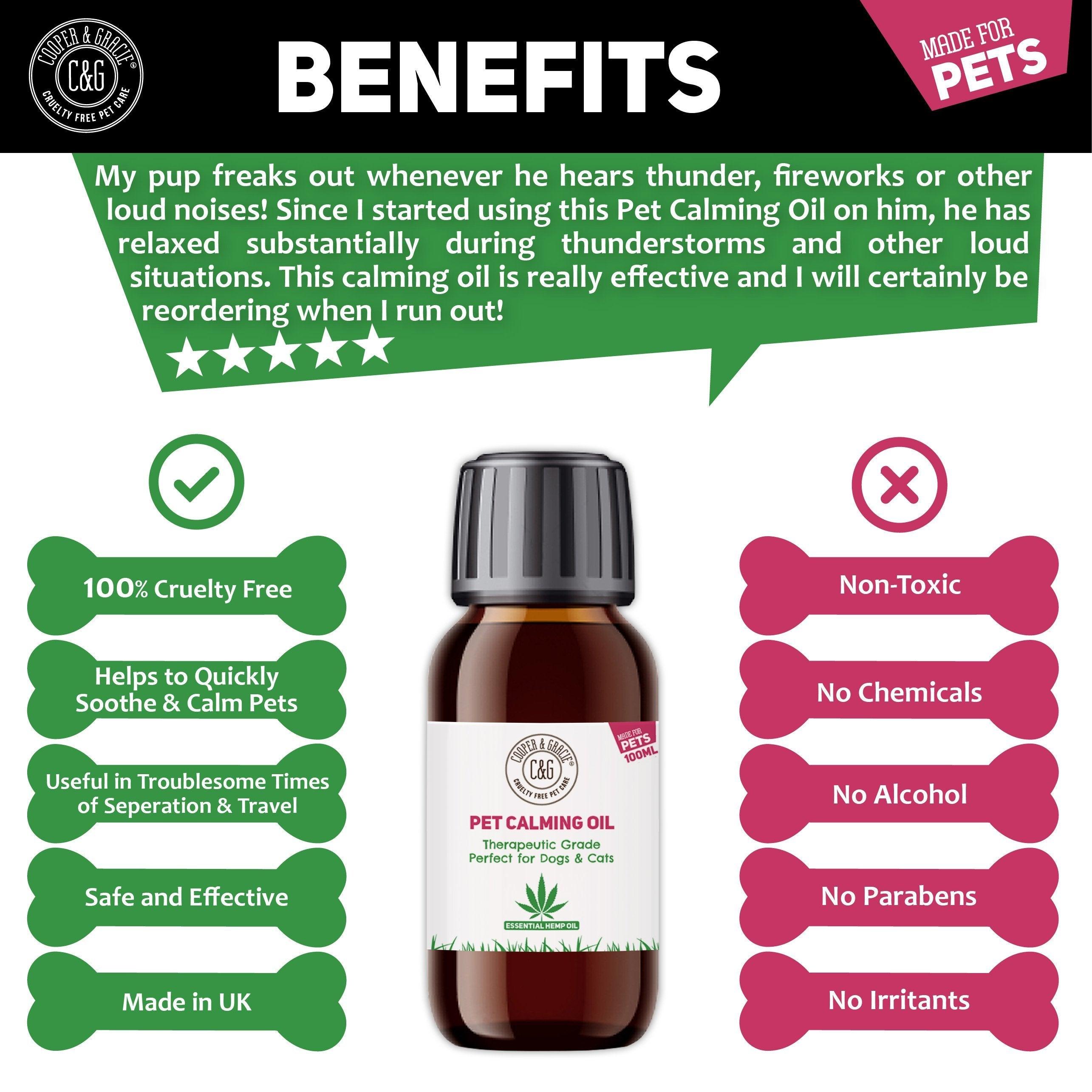 Hemp Calming Oil for Dogs and Cats - Cooper & Gracie™ Limited