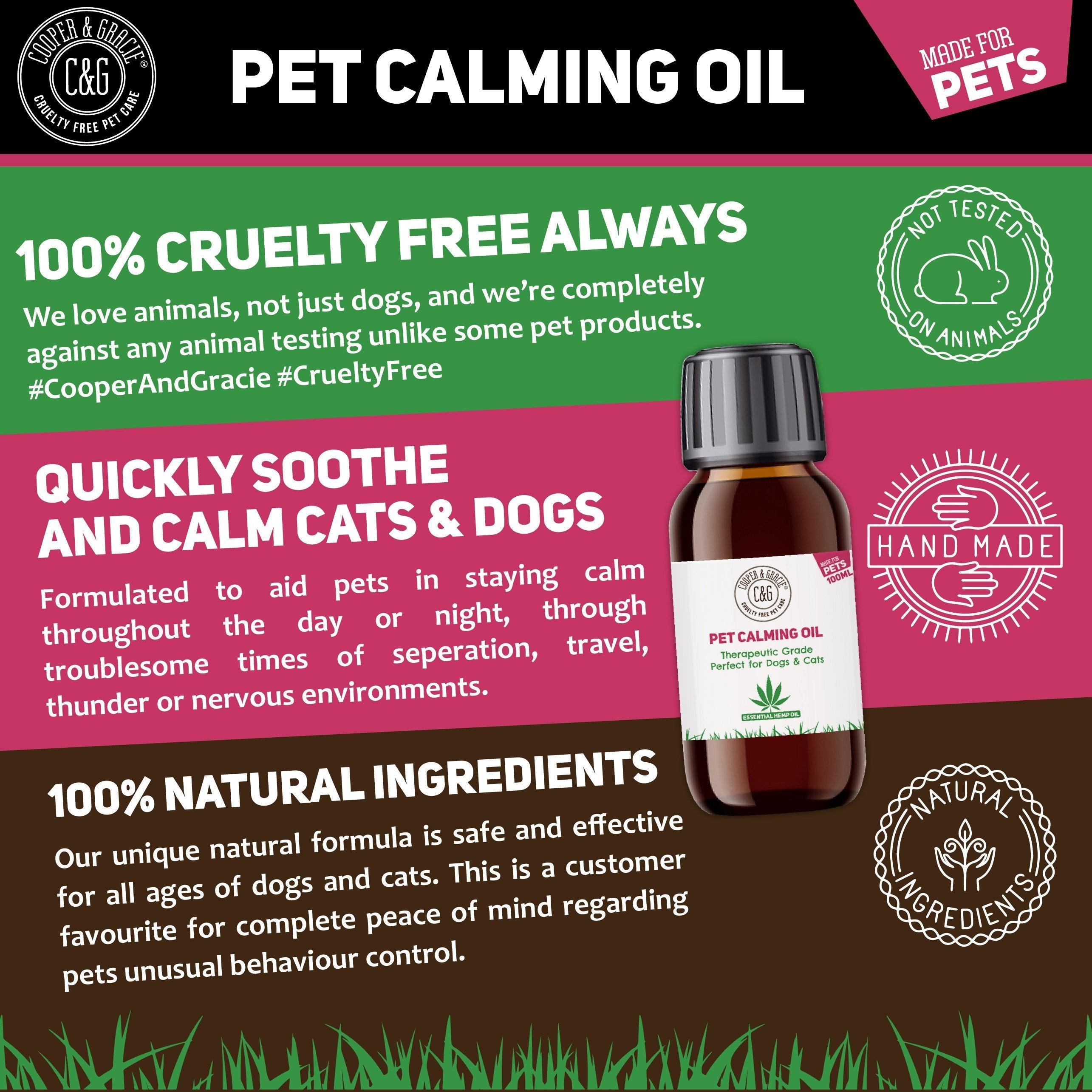 Hemp Calming Oil for Dogs and Cats - Cooper & Gracie™ Limited