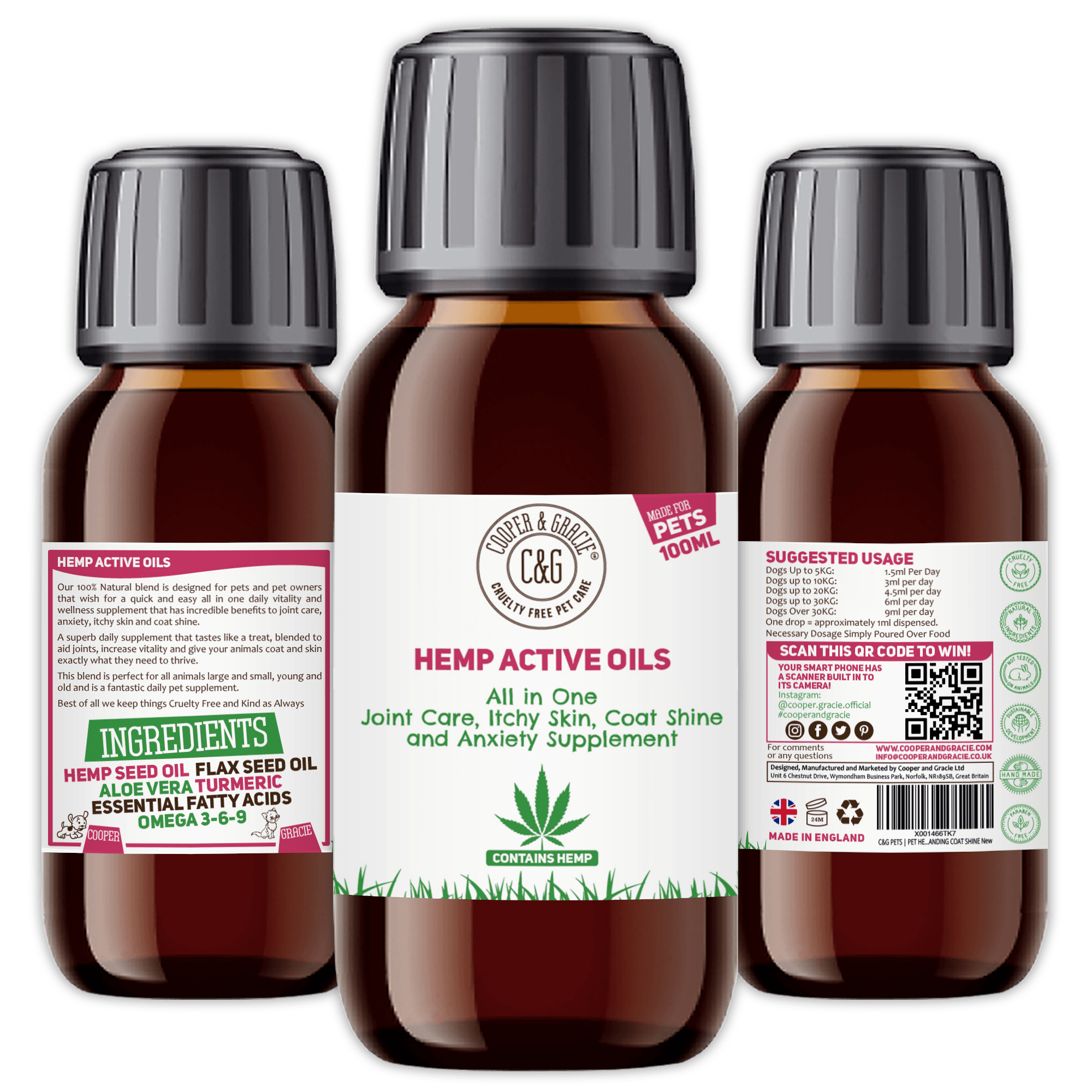 Hemp Pet Oil Supplement for Joints - Cooper & Gracie™ Limited