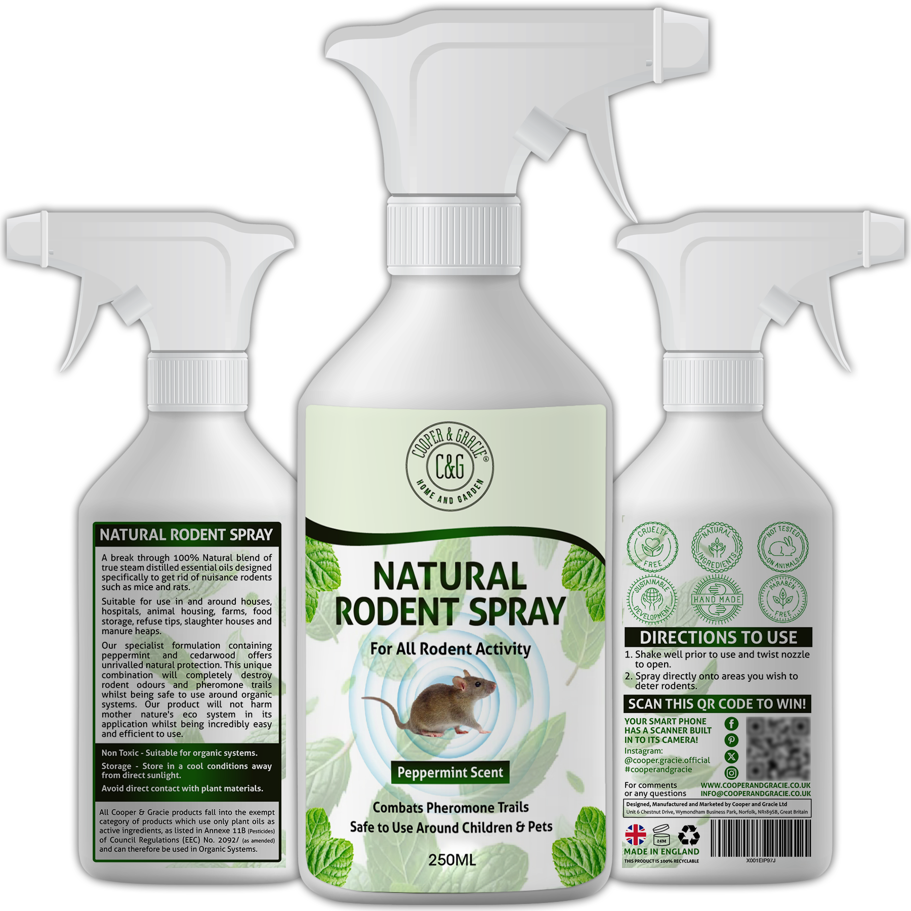 Natural Rodent Repellent & Odour Remover