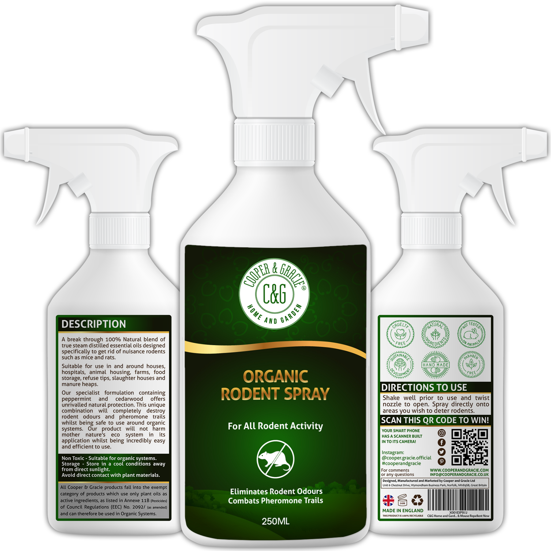 Natural Rodent Repellent & Odour Remover