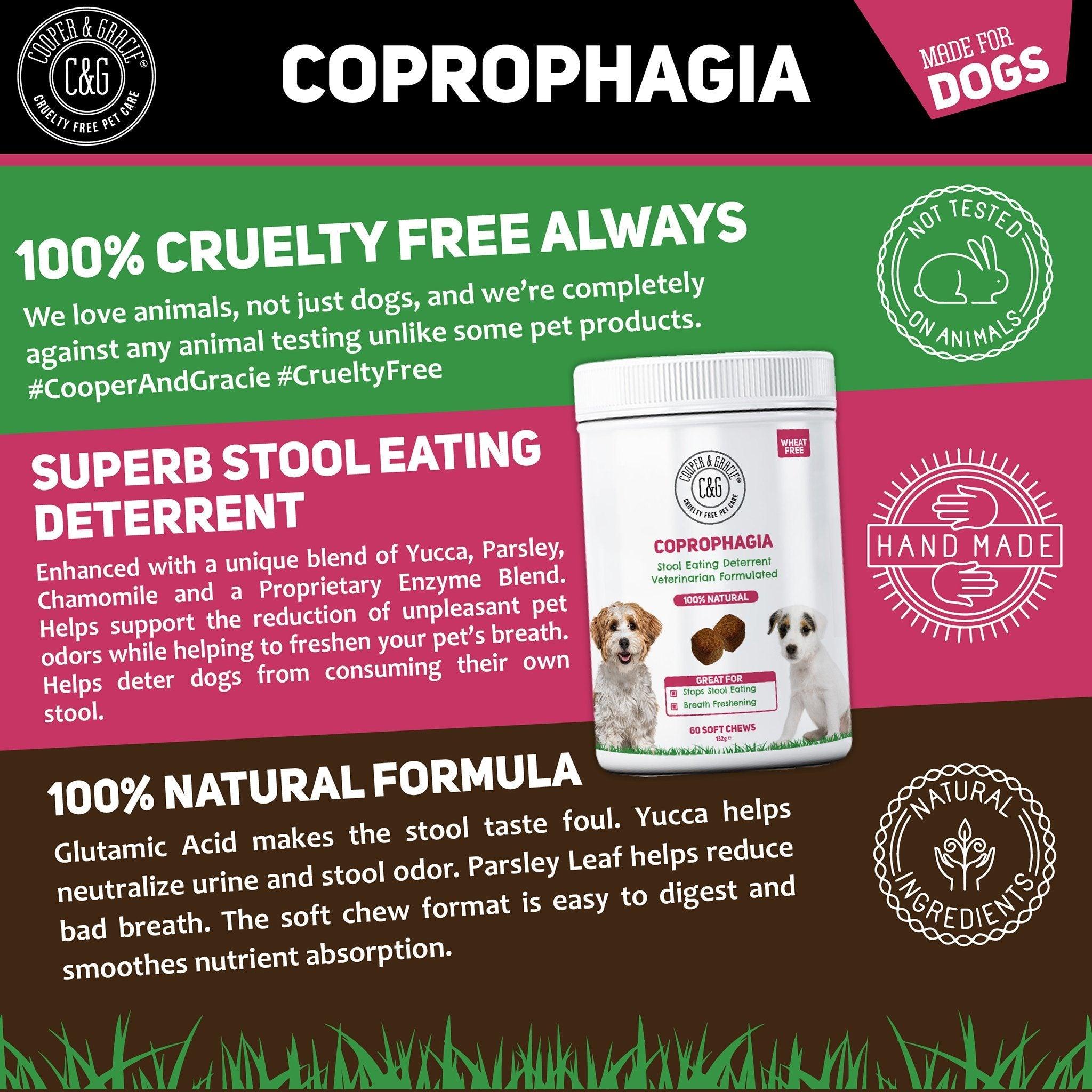 Natural Coprophagia Deterrent 60 Soft Chews - Cooper & Gracie™ Limited