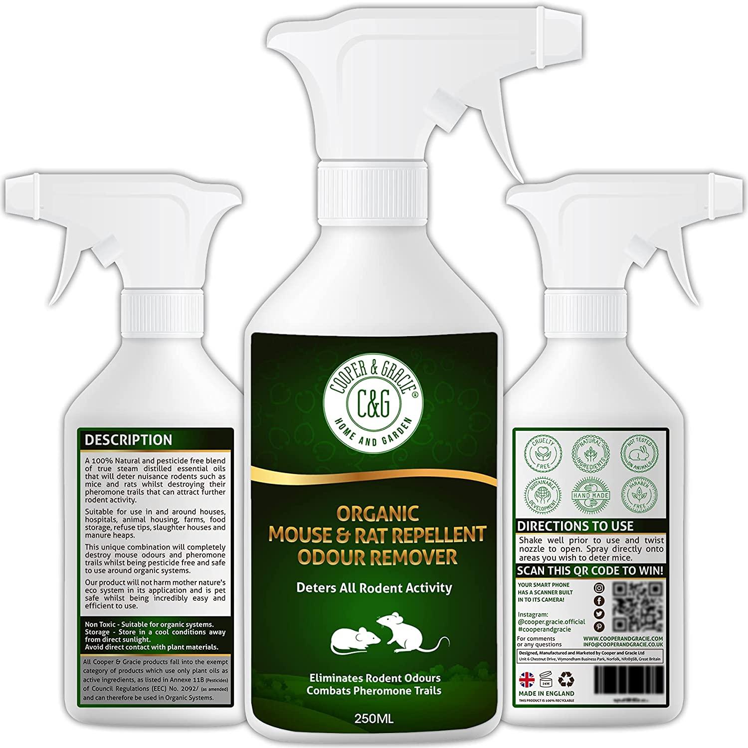 Organic Mouse & Rat Repellent - Cooper & Gracie™ Limited
