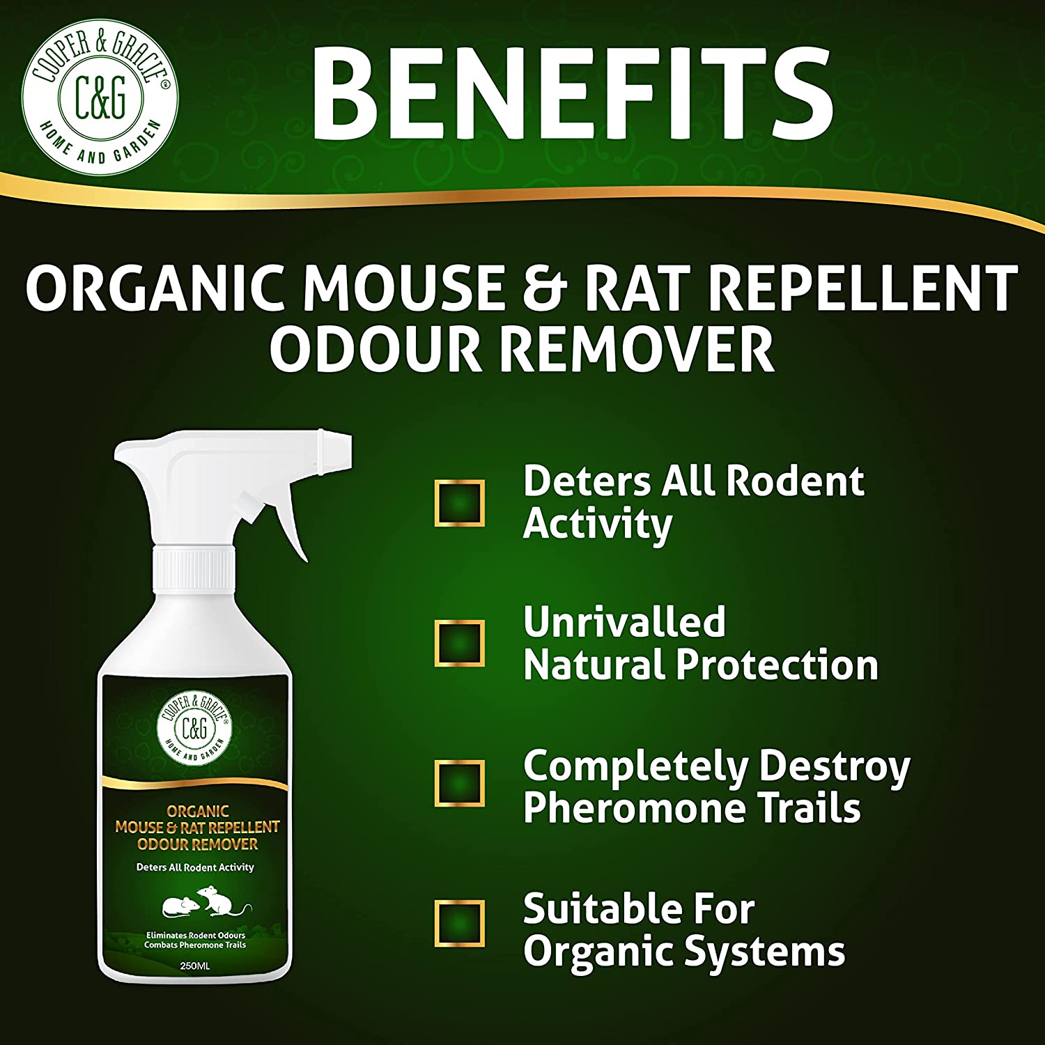 Organic Mouse & Rat Repellent - Cooper & Gracie™ Limited