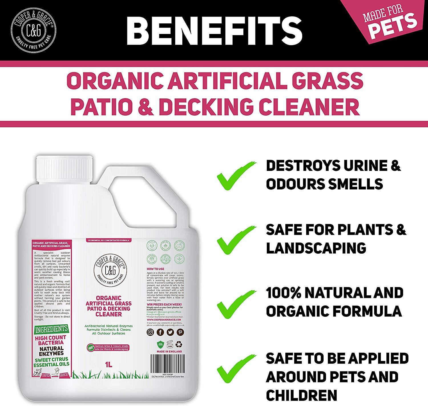 Pet Safe Artificial Grass, Patio and Decking Cleaner – Destroys Urine Smells - Cooper & Gracie™ Limited