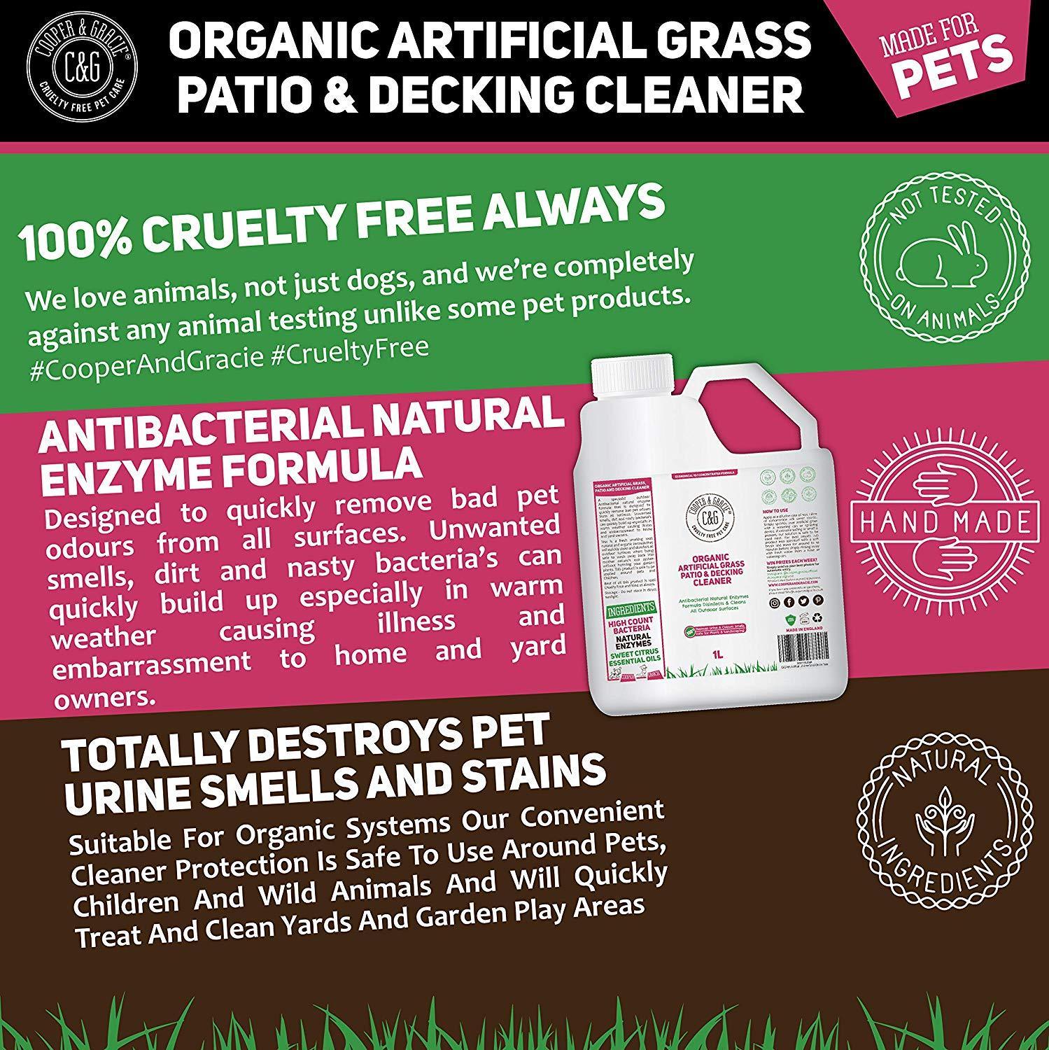 Pet Safe Artificial Grass, Patio and Decking Cleaner – Destroys Urine Smells - Cooper & Gracie™ Limited