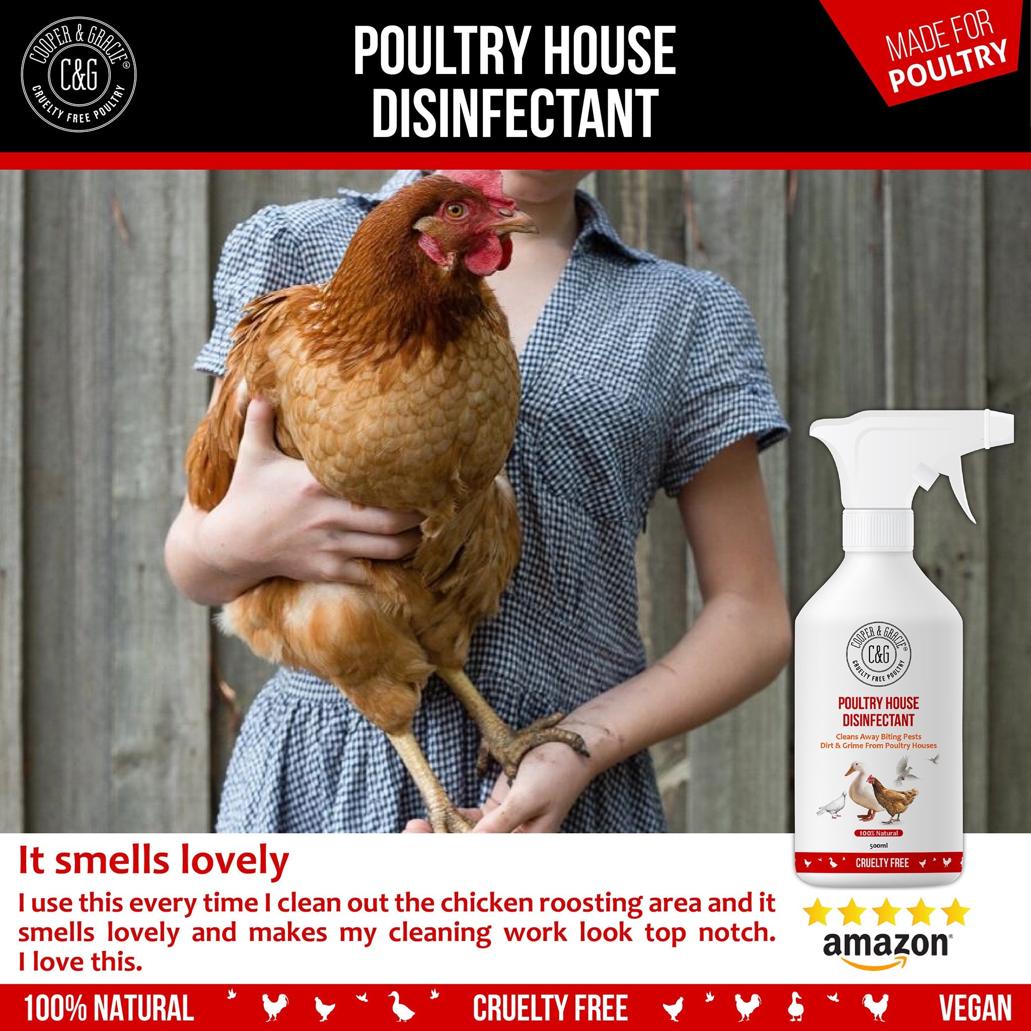 Poultry House Disinfectant Spray - Cooper & Gracie™ Limited