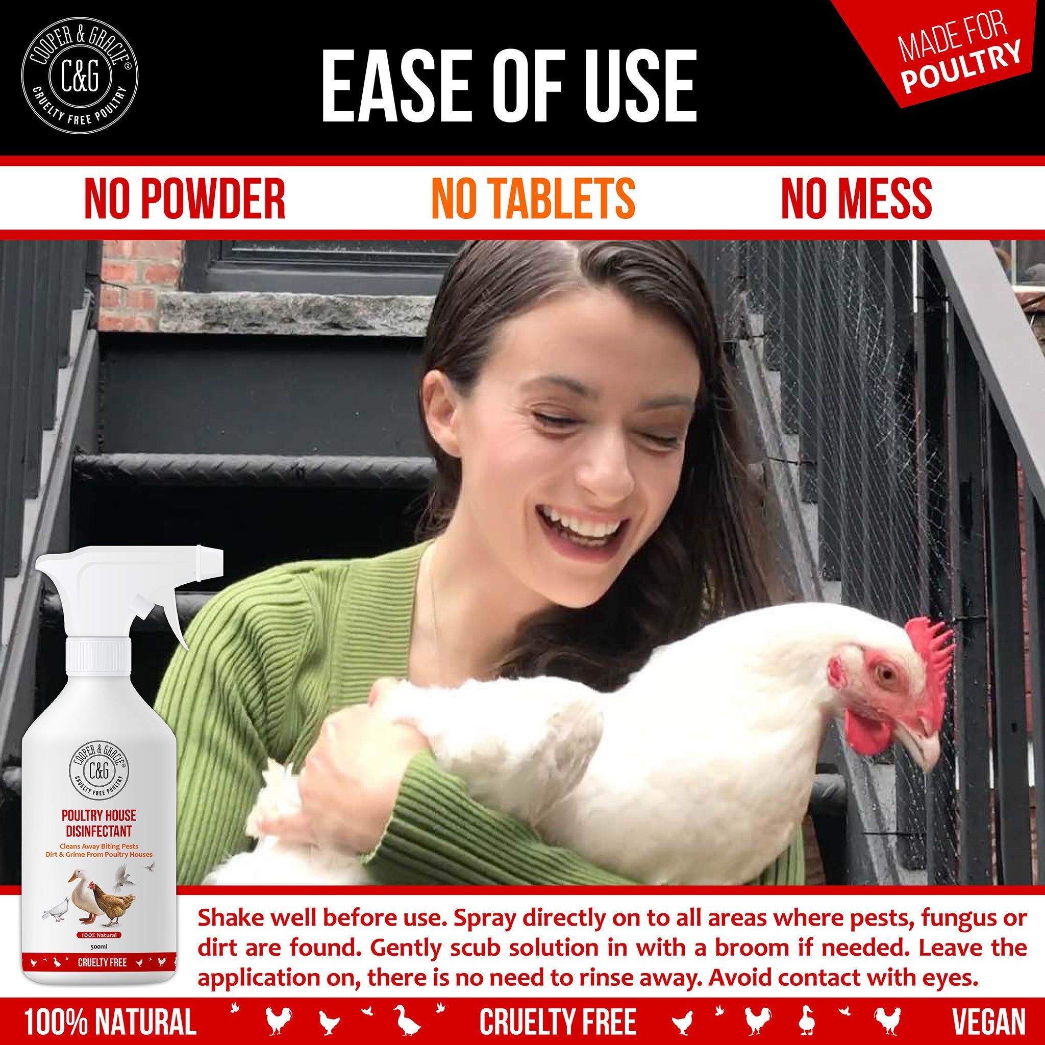 Poultry House Disinfectant Spray - Cooper & Gracie™ Limited