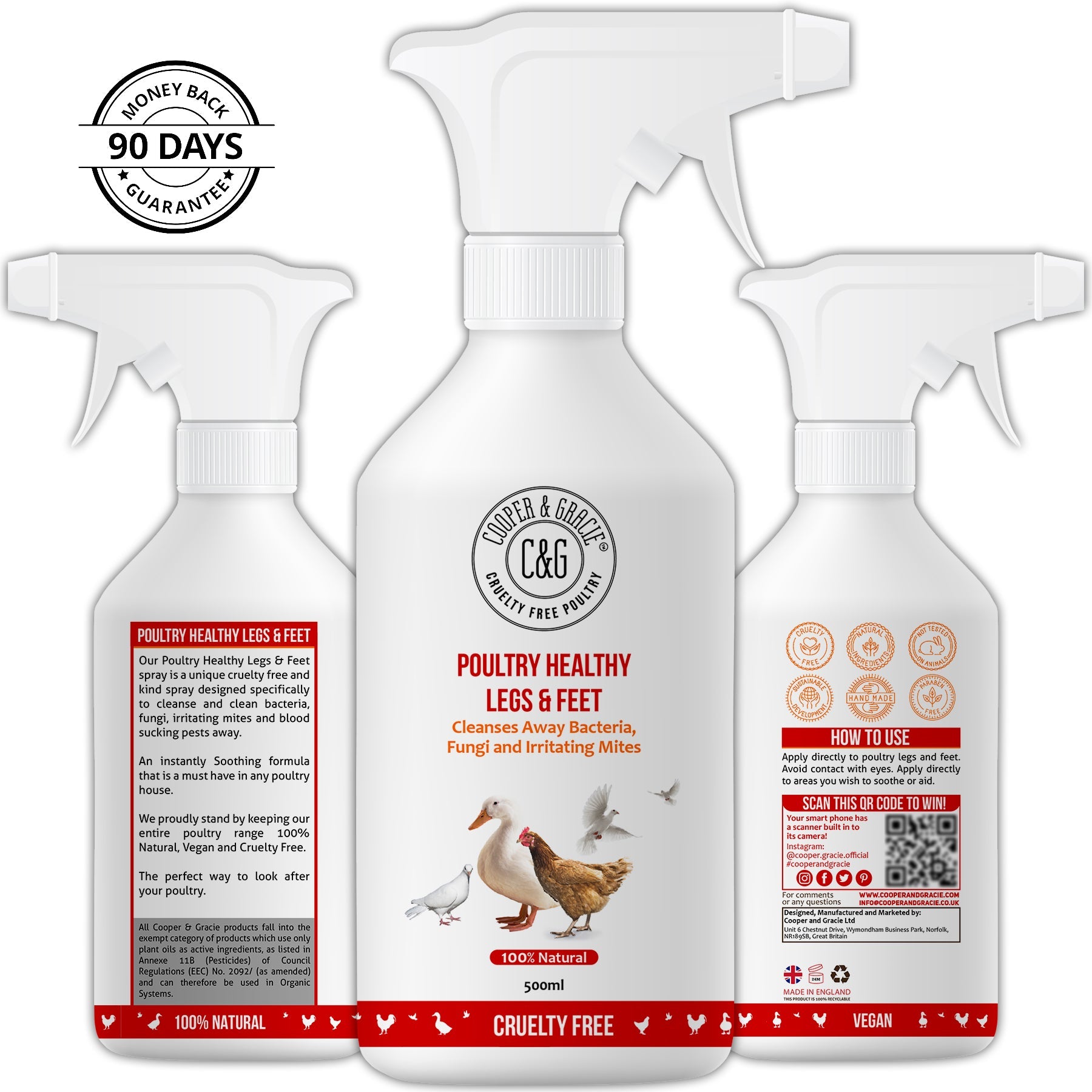 Scaly Legs and Feet Spray for Chickens and Poultry - Cooper & Gracie™ Limited