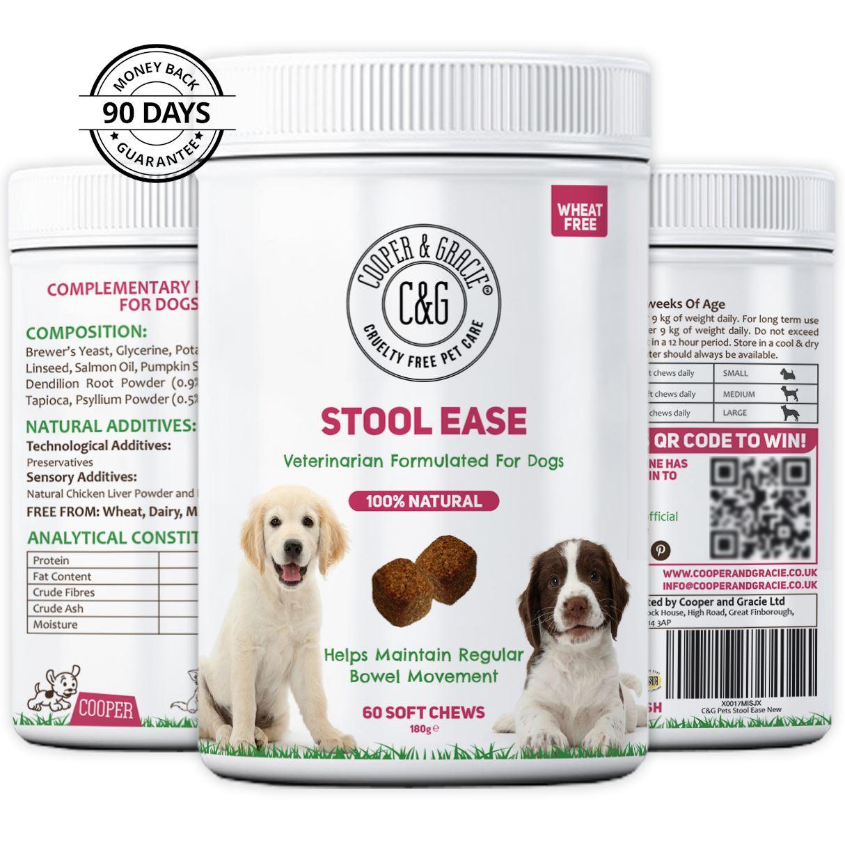 Stool Ease for Dogs 60 Soft Chews - Cooper & Gracie™ Limited