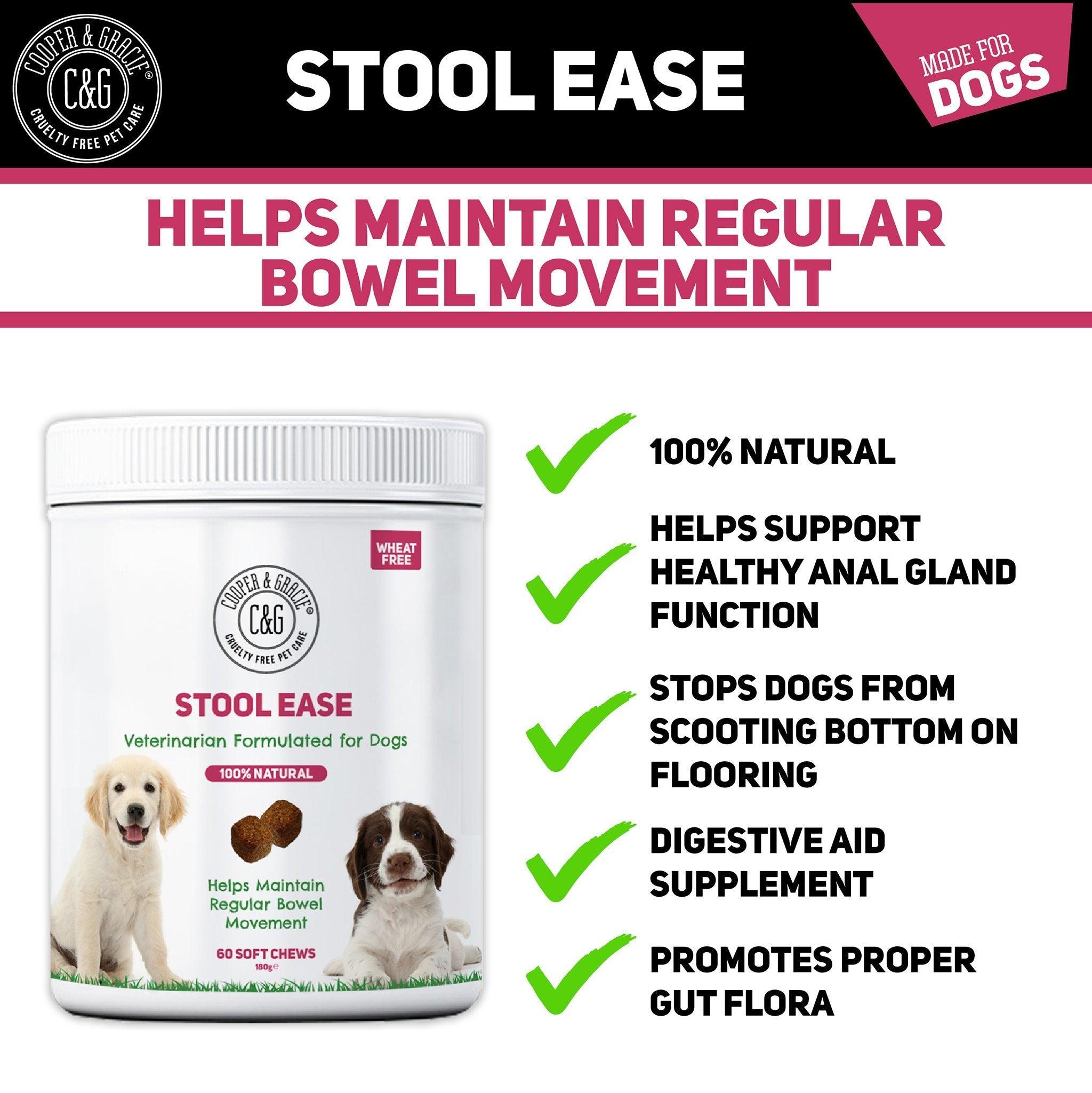 Stool Ease for Dogs 60 Soft Chews - Cooper & Gracie™ Limited