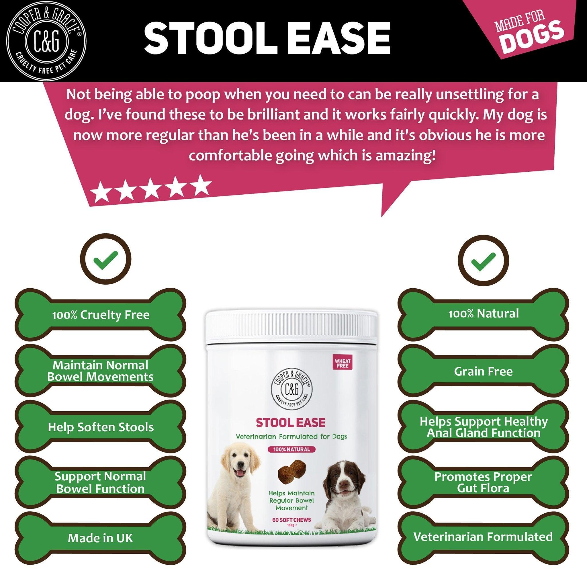 Stool Ease for Dogs 60 Soft Chews - Cooper & Gracie™ Limited