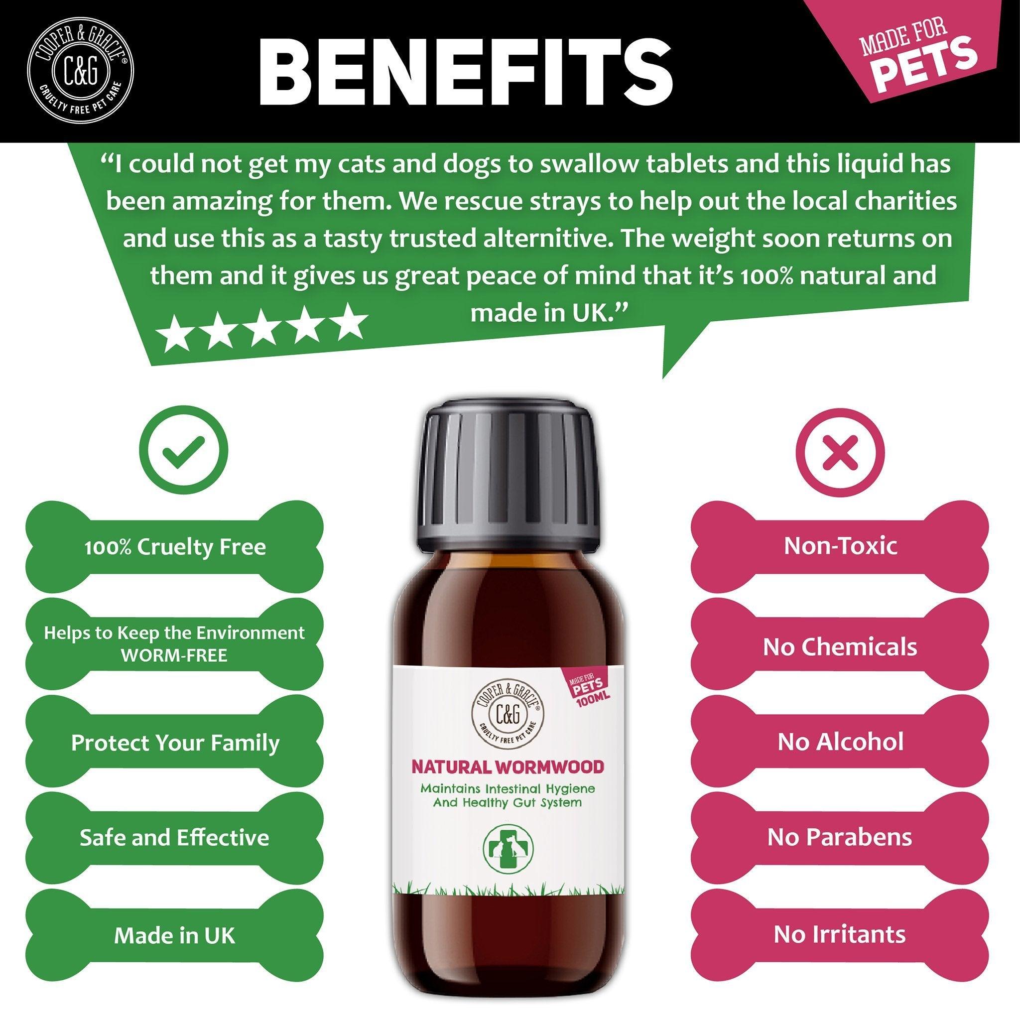 Wormwood for Dogs and Cats for Intestinal Health - Cooper & Gracie™ Limited