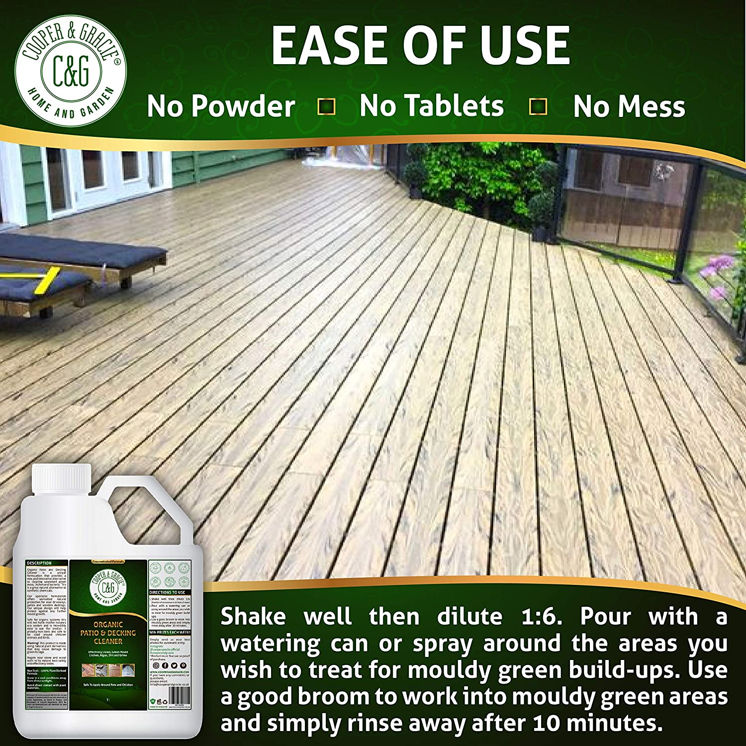 Pet Friendly Patio and Decking Cleaner – Plant Based