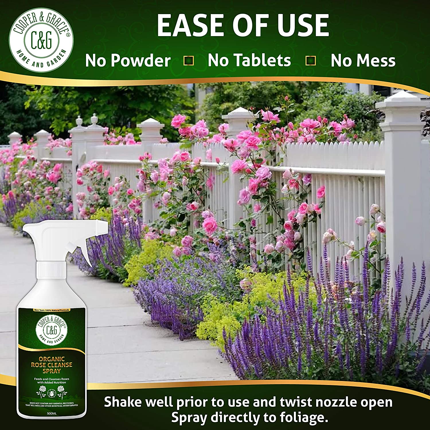 Organic Rose Cleanse Spray Quick Rose Insect Cleansing (4571052638263)