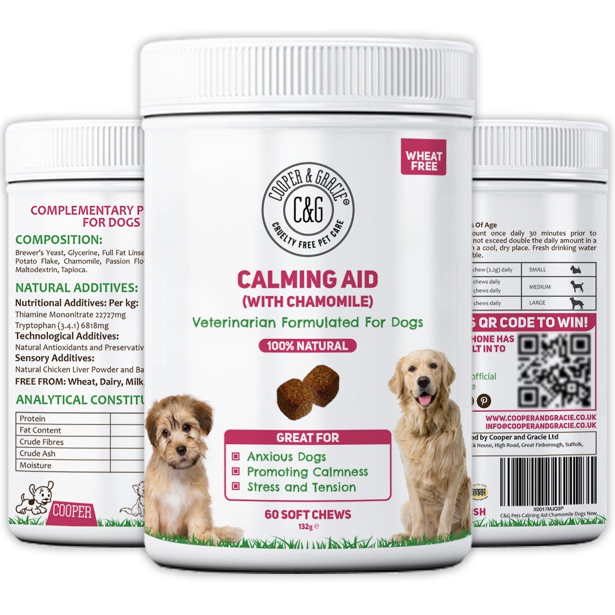 Calming Supplements for Dogs with Chamomile 60 Soft Chews (4597967913015)