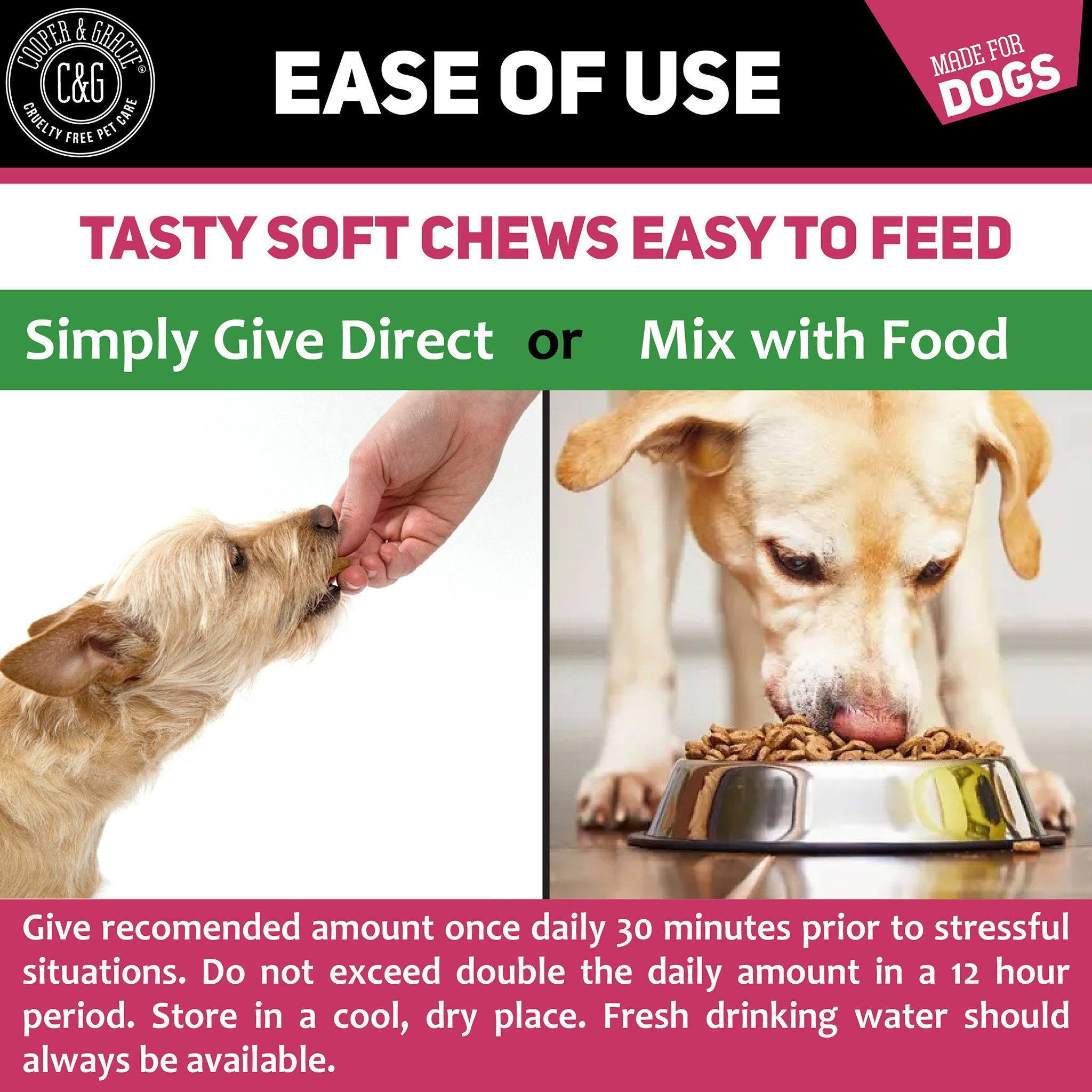 Calming Supplements for Dogs with Chamomile 60 Soft Chews (4597967913015)