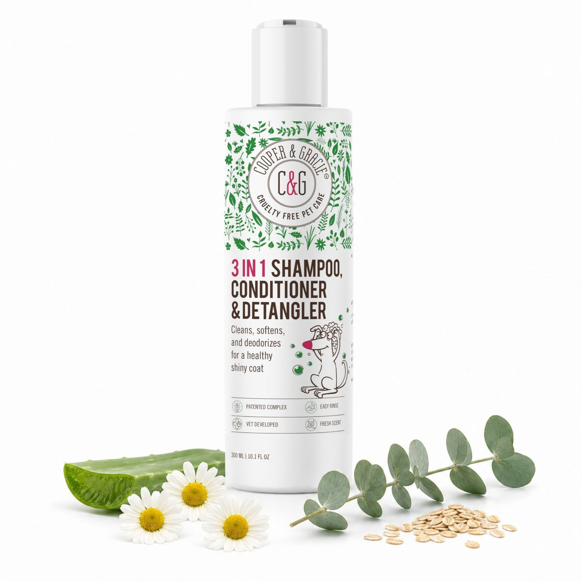 3 in 1 Shampoo, Conditioner & Detangler – 300ml