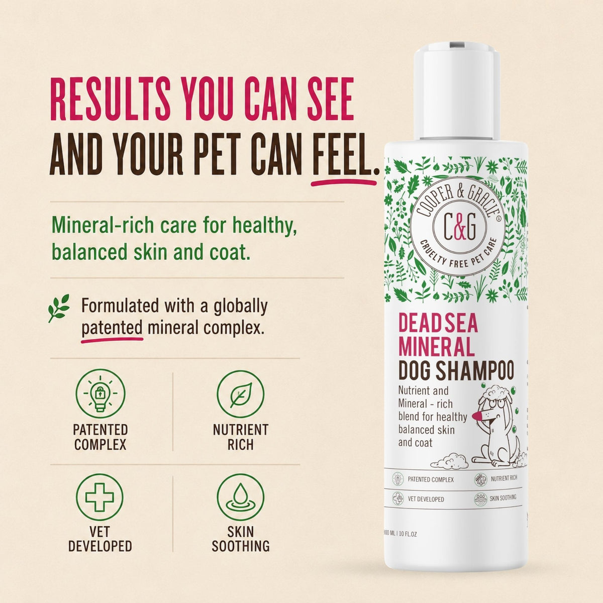 Dead Sea Mineral Dog Shampoo – 300ml